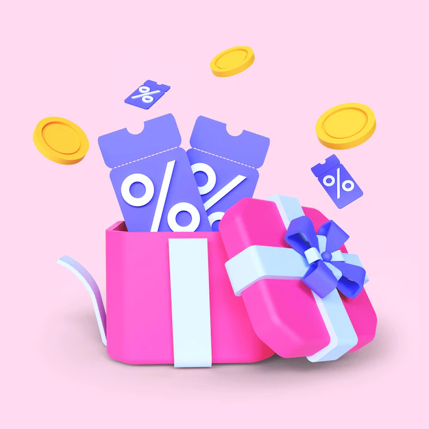 3d rendering open gift box surprise earn point concept loyalty program get rewards 95505 320