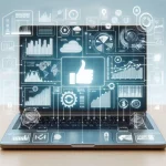 تصویری-از-یک-لپ_تاپ-استوک-با-نمایش-مزایا-و-معایب-آن-در-یک-محیط-حرفه_ای